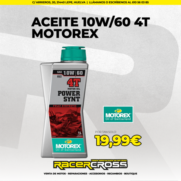 Aceite 10W/60 4T Motorex