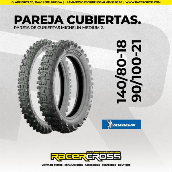 PACK Pareja Michelin Enduro Medium 2 140/90-18 90/100-21