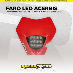 Faro Led Acerbis Gas Gas Rojo EC 250/300 ECF 250/350