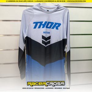Camiseta Thor Sector Chev MX Azul/Blanca
