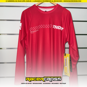 Camiseta Thor Sector Edge Rojo/Blanco
