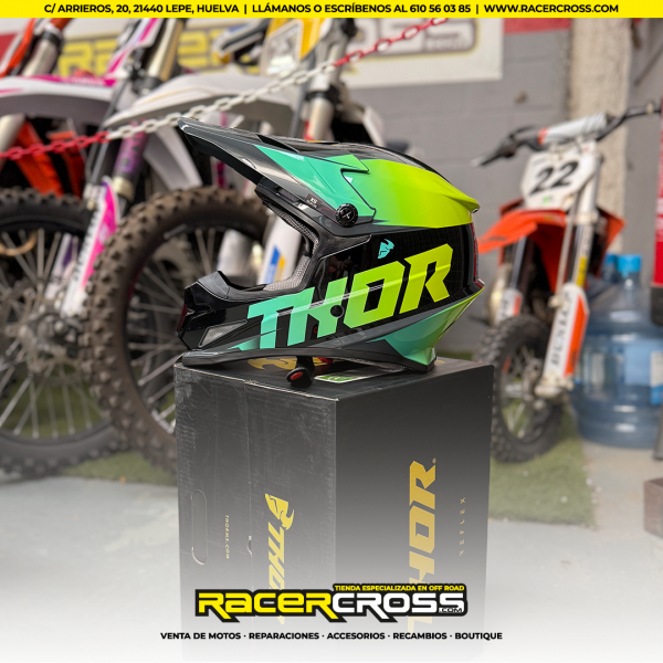 Casco Thor Sector Fader Negro/Verde