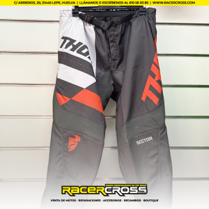 Pantalón Thor Sector Checker Gris/Naranja