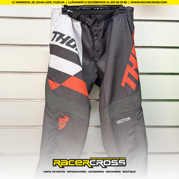 Pantalón Thor Sector Checker Gris/Naranja