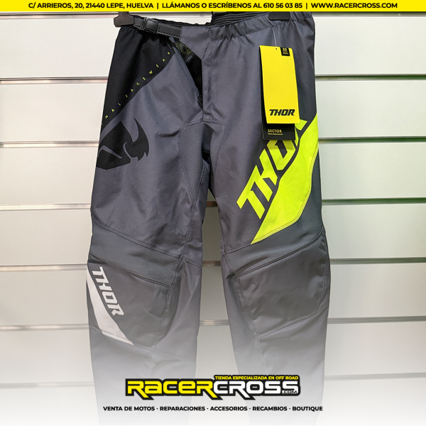 Pantalón Thor Sector Edge Gris/Amarillo