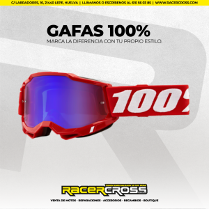 GAFAS 100% (AZUL/ROJA) RACECRAFT 2