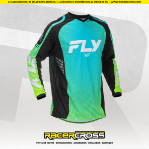 EQUIPACION (aqua/negro/blanco) FLY RACING F-16