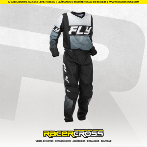 EQUIPACION INFANTIL (negro/blanco) FLY RACING F-16