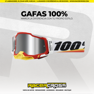 GAFAS 100% (ROJA/AMARILLA/BLANCA) RACECRAFT 2 ESPEJO