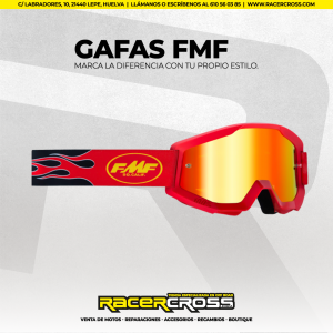 GAFAS FMF POWERCORE JUNIOR FLAME RED ESPEJO