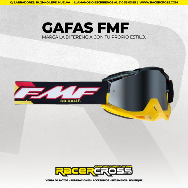 GAFAS FMF POWERBOMB SPEEDWAY MIRROR SILVER