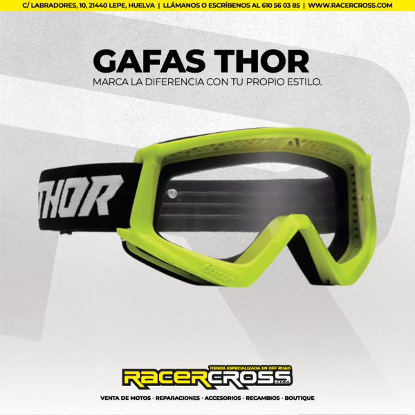 GAFAS THOR JUNIOR ENDURO FLUOR/NEGRO