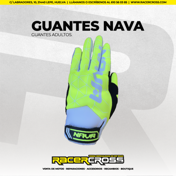 Guantes Nava MX BLACK/NEON/WHITE