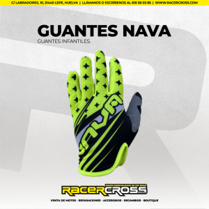 Guantes KIDS Nava MX NEON/BLACK/GREY