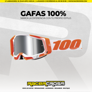 GAFAS 100% (NARANJA/BLANCA) RACECRAFT 2 ESPEJO