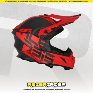 CASCO ACERBIS STEEL CARBONO (ROJO,NEGRO)
