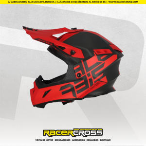 CASCO ACERBIS STEEL CARBONO (ROJO,NEGRO)