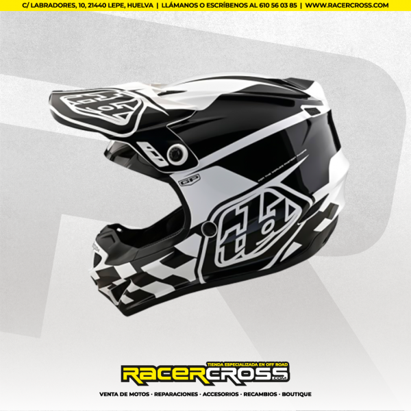 CASCO TROY LEE DESING (NEGRO,BLANCO)