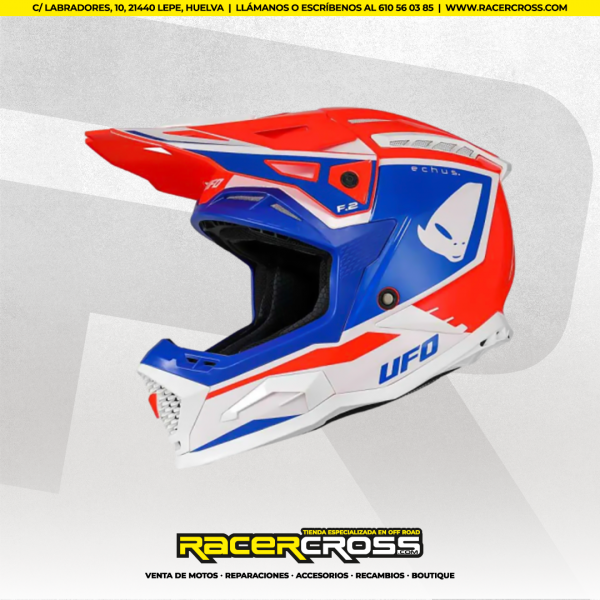 CASCO UFO ECHUS PLAST (AZUL/BLANCO/NARANJA)