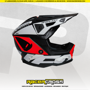 CASCO UFO ECHUS F1 MATE (NEGRO,ROJO,BLANCO)