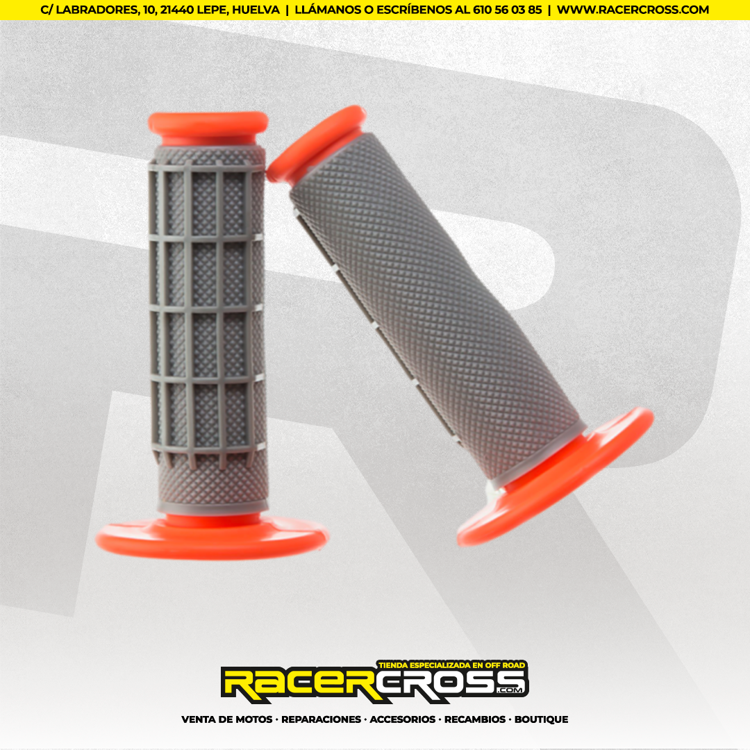 PUÑOS OFF-ROAD GRIS/NARANJA