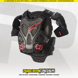PETO ALPINESTARS A6 NEGRO/ROJO