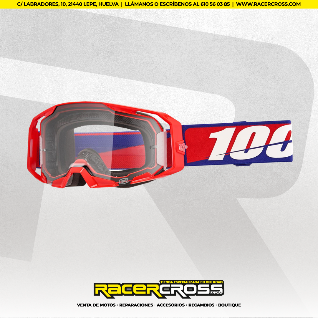 GAFAS 100% ARMATIC BEST TRANSP ROJA