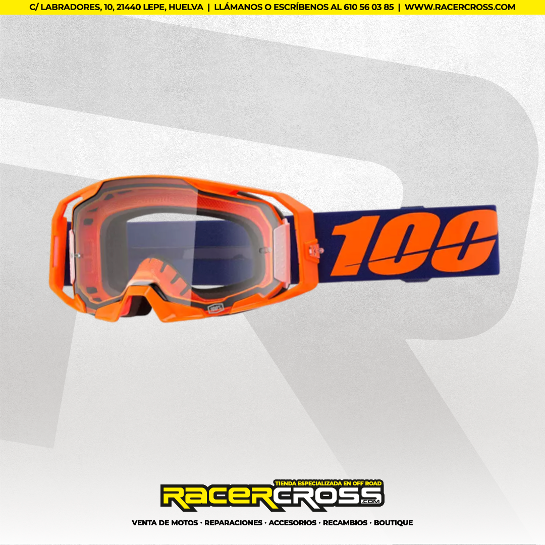 GAFAS 100% ARMATIC TRANSP NARANJA