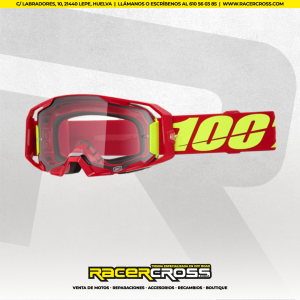 GAFAS 100% ARMATIC TRANSP ROJA/FLUOR