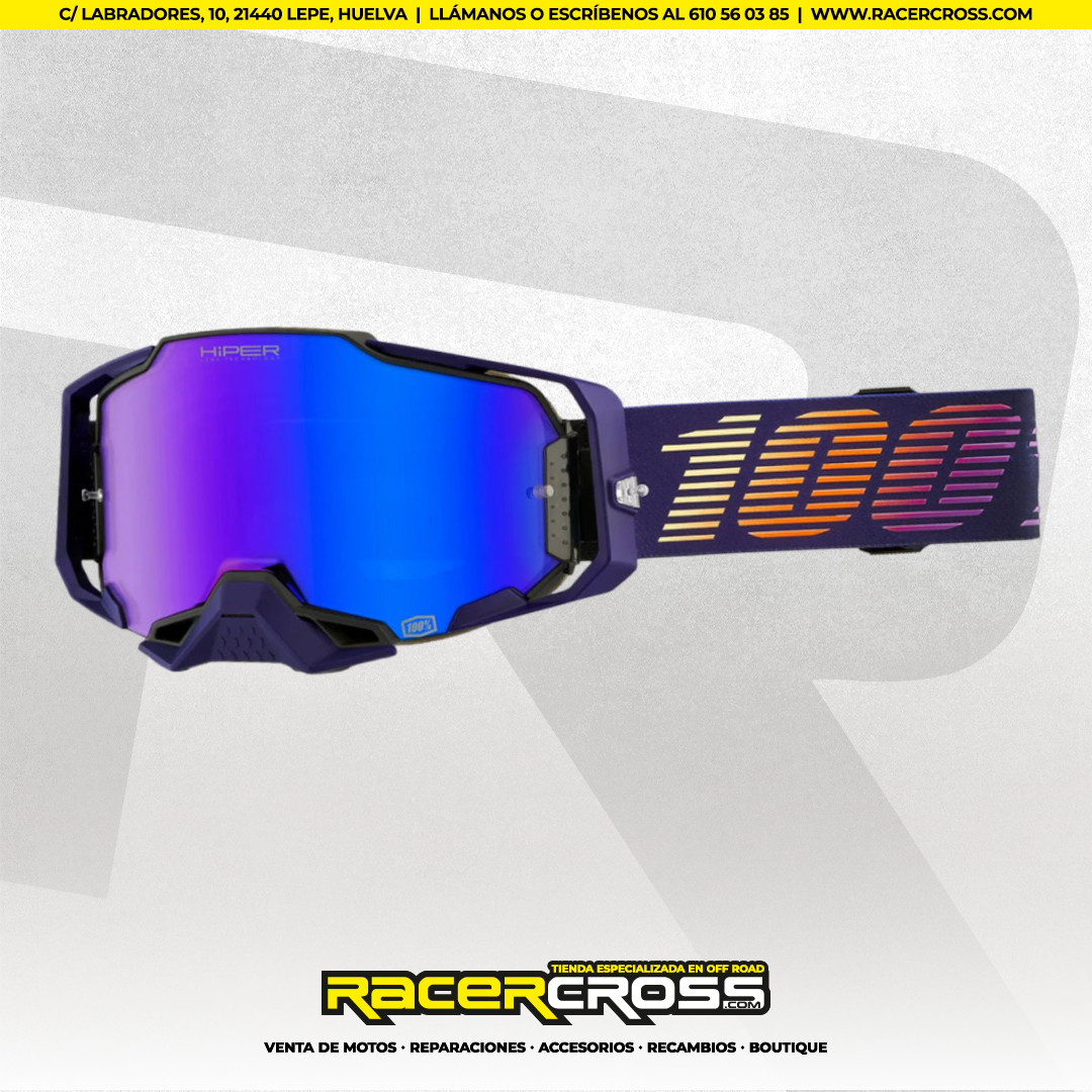 GAFAS 100% ARMEGA HIPER LENT ESPEJO AZUL