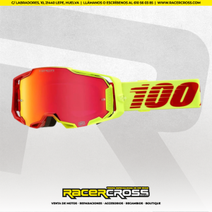 GAFAS 100% ARMEGA HIPER SOLARIS ESPEJO FLUOR/ROJO