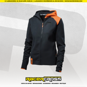 SUDADERA KTM CON CREMALLERA UNBOUND MUJER  (SOLO XL)