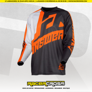 CAMISETA ANSWER GRIS/NARANJA