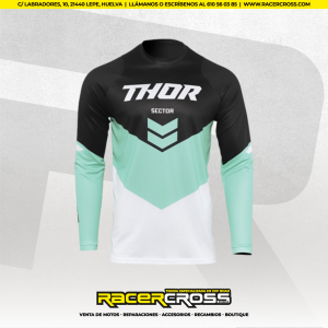 CAMISETA THOR SECTOR CHEV NEGRO/AQUA