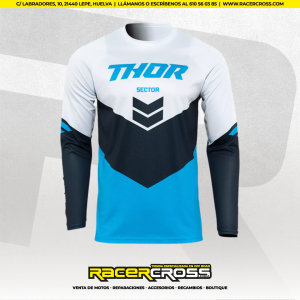 CAMISETA THOR SECTOR CHEV MX AZUL/BLANCA