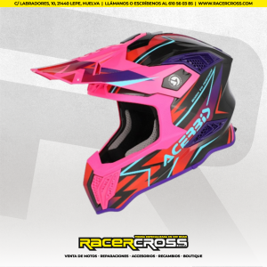 CASCO ACERBIS AIRSTRIKE-X  MORADO/ROSA